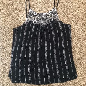 Maurices black with white tank/camisole